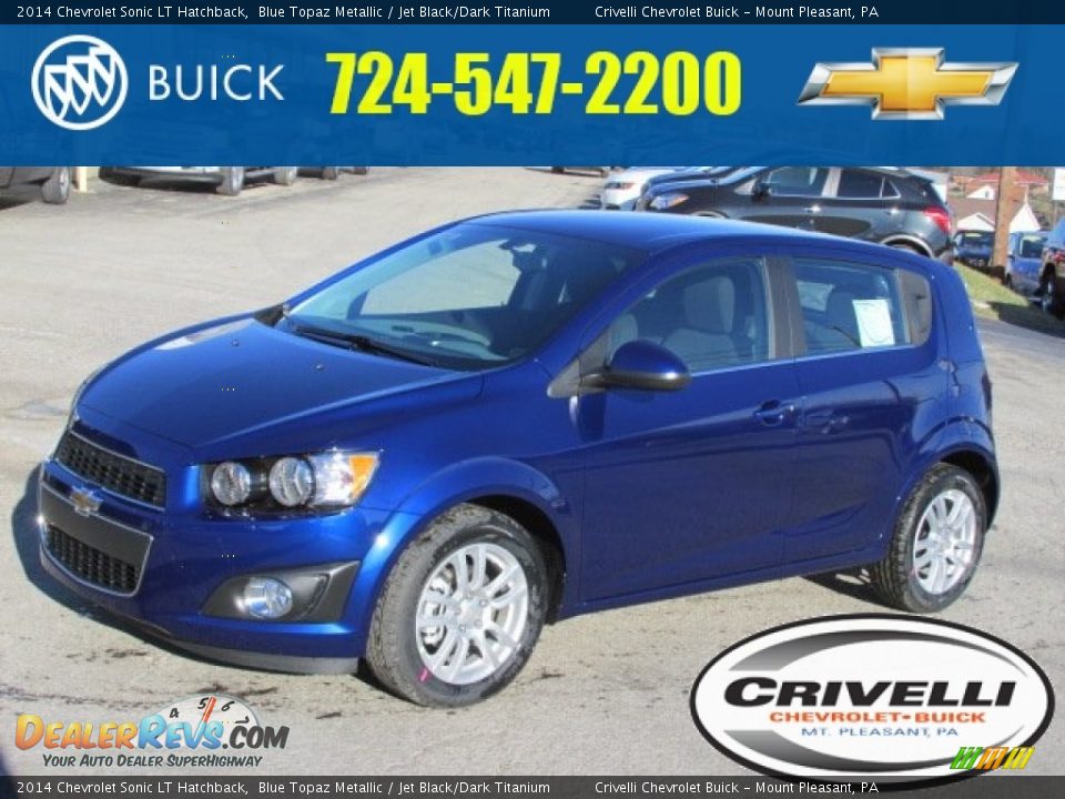2014 Chevrolet Sonic LT Hatchback Blue Topaz Metallic / Jet Black/Dark Titanium Photo #1