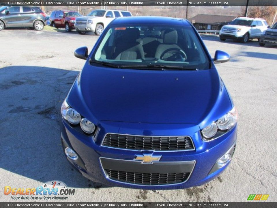 2014 Chevrolet Sonic LT Hatchback Blue Topaz Metallic / Jet Black/Dark Titanium Photo #3