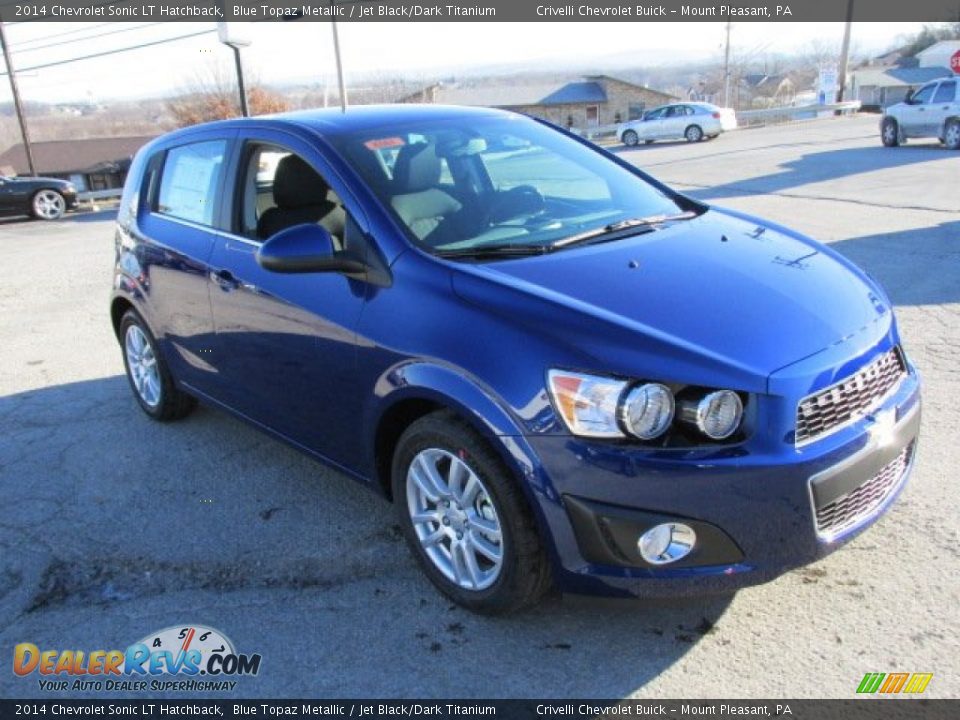 2014 Chevrolet Sonic LT Hatchback Blue Topaz Metallic / Jet Black/Dark Titanium Photo #4