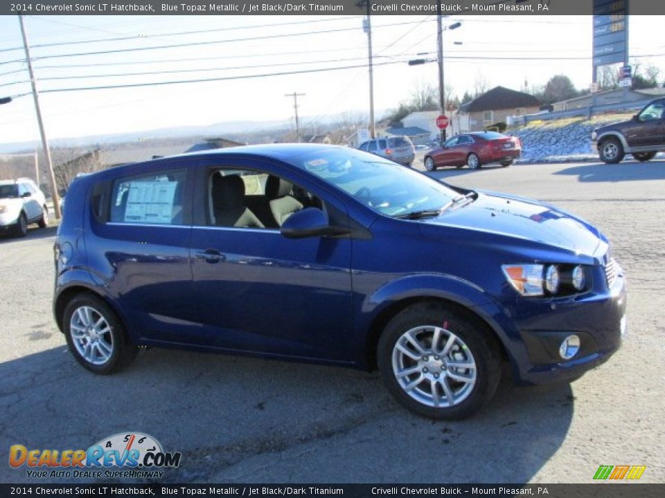 2014 Chevrolet Sonic LT Hatchback Blue Topaz Metallic / Jet Black/Dark Titanium Photo #5