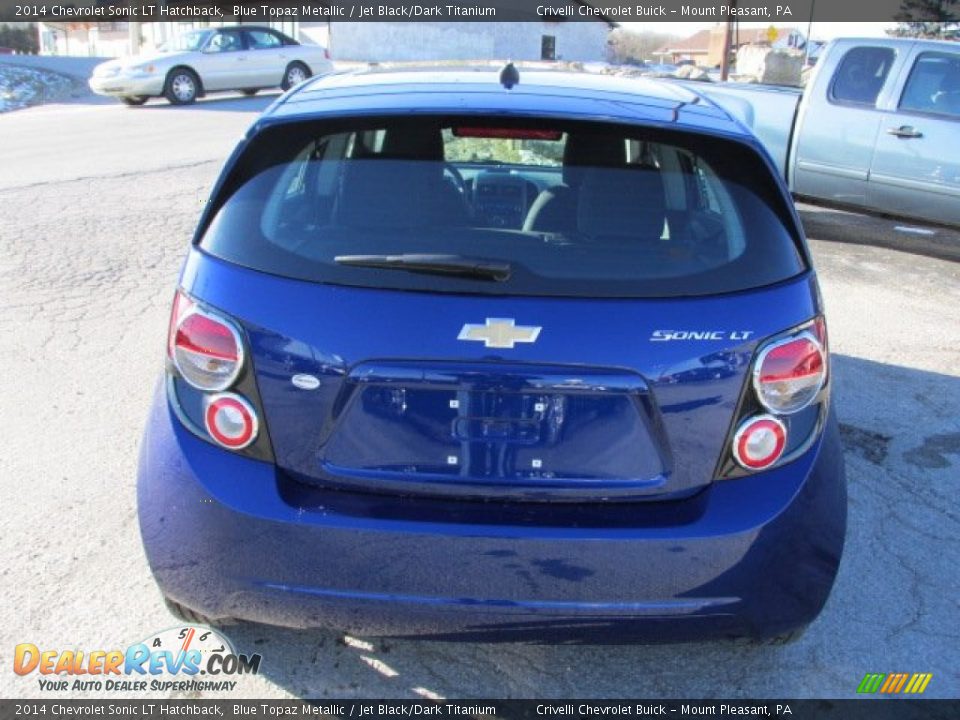 2014 Chevrolet Sonic LT Hatchback Blue Topaz Metallic / Jet Black/Dark Titanium Photo #6