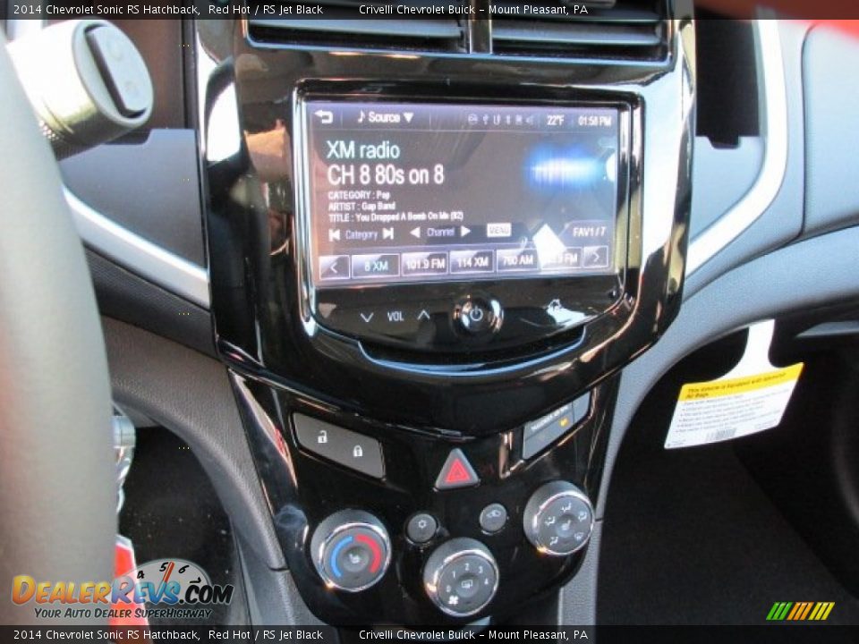 Controls of 2014 Chevrolet Sonic RS Hatchback Photo #13