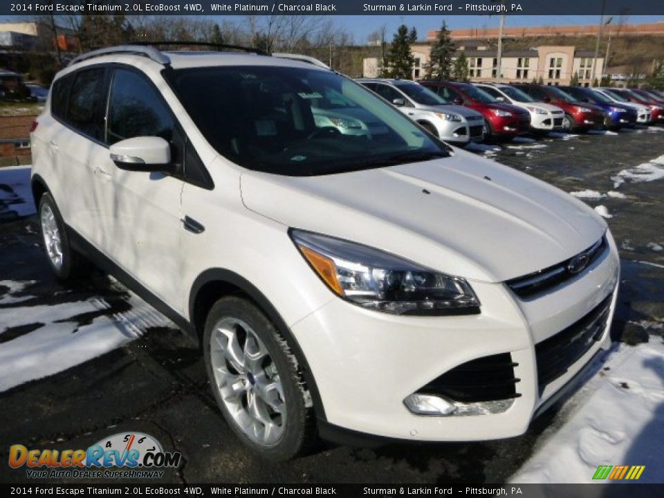 2014 Ford Escape Titanium 2.0L EcoBoost 4WD White Platinum / Charcoal Black Photo #1