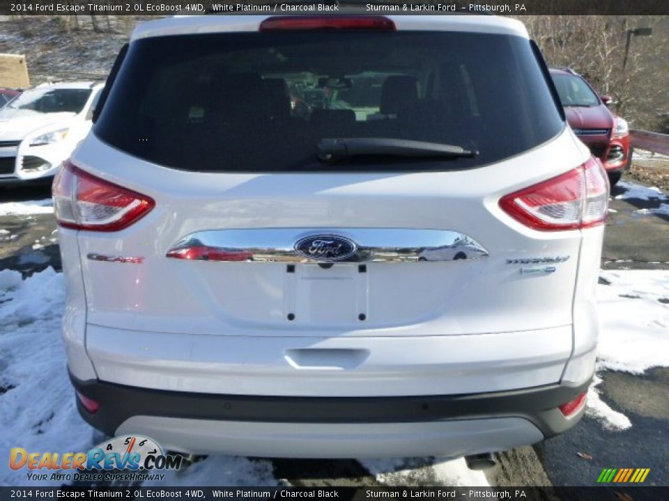2014 Ford Escape Titanium 2.0L EcoBoost 4WD White Platinum / Charcoal Black Photo #3