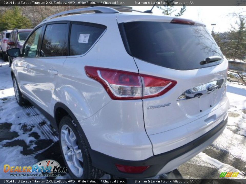 2014 Ford Escape Titanium 2.0L EcoBoost 4WD White Platinum / Charcoal Black Photo #4
