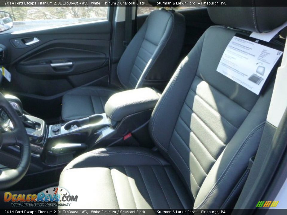 2014 Ford Escape Titanium 2.0L EcoBoost 4WD White Platinum / Charcoal Black Photo #7