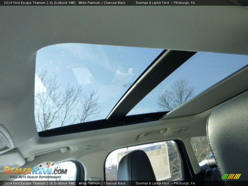 2014 Ford Escape Titanium 2.0L EcoBoost 4WD White Platinum / Charcoal Black Photo #11