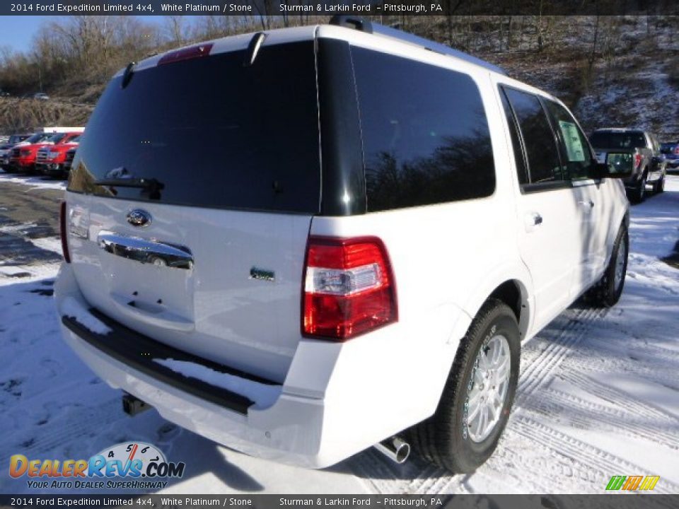 2014 Ford Expedition Limited 4x4 White Platinum / Stone Photo #2
