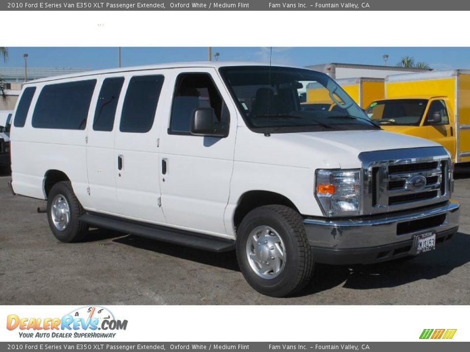 2010 Ford E Series Van E350 XLT Passenger Extended Oxford White / Medium Flint Photo #1