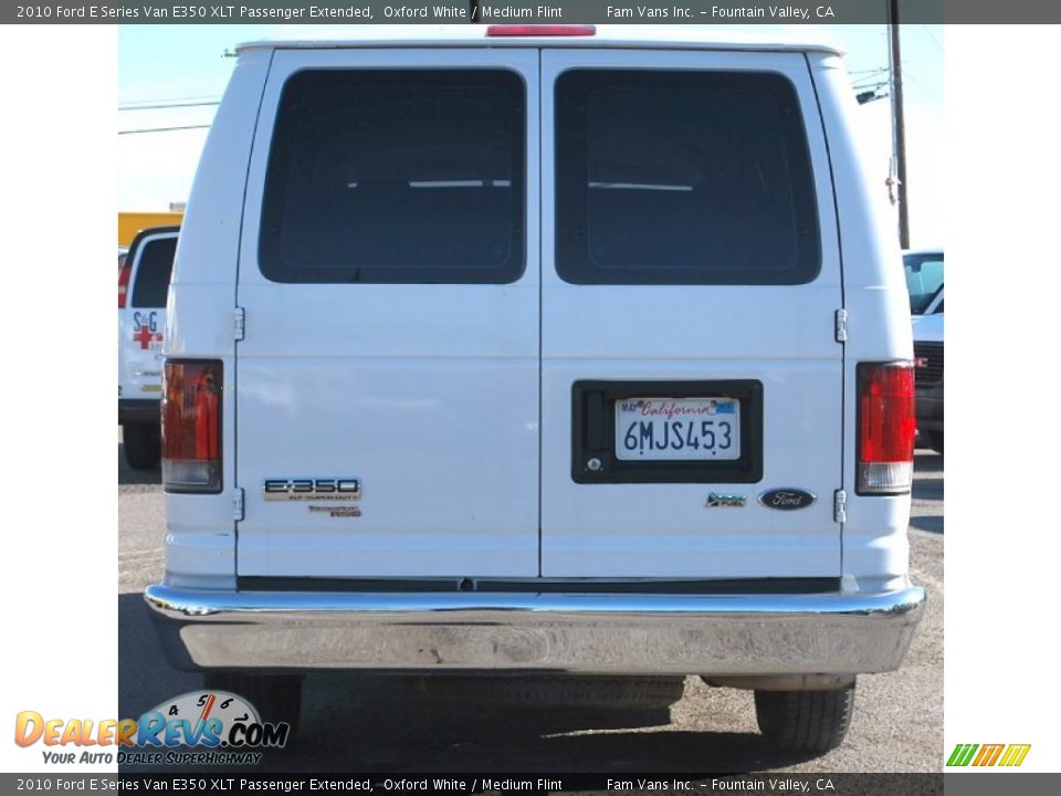 2010 Ford E Series Van E350 XLT Passenger Extended Oxford White / Medium Flint Photo #6