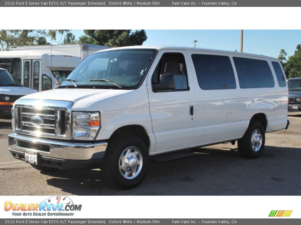 2010 Ford E Series Van E350 XLT Passenger Extended Oxford White / Medium Flint Photo #9