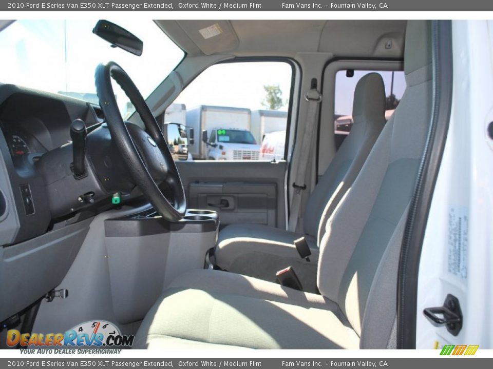 2010 Ford E Series Van E350 XLT Passenger Extended Oxford White / Medium Flint Photo #17