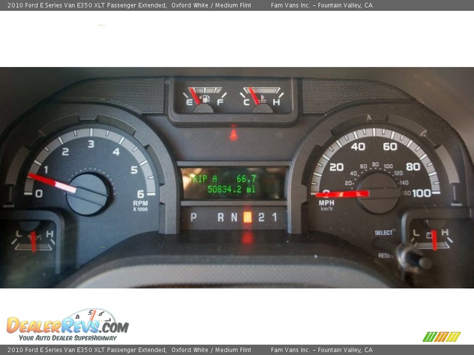 2010 Ford E Series Van E350 XLT Passenger Extended Oxford White / Medium Flint Photo #19