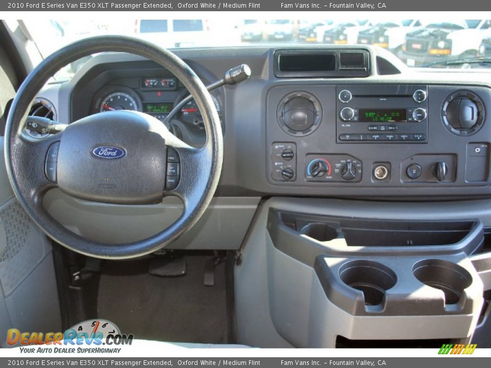 2010 Ford E Series Van E350 XLT Passenger Extended Oxford White / Medium Flint Photo #20