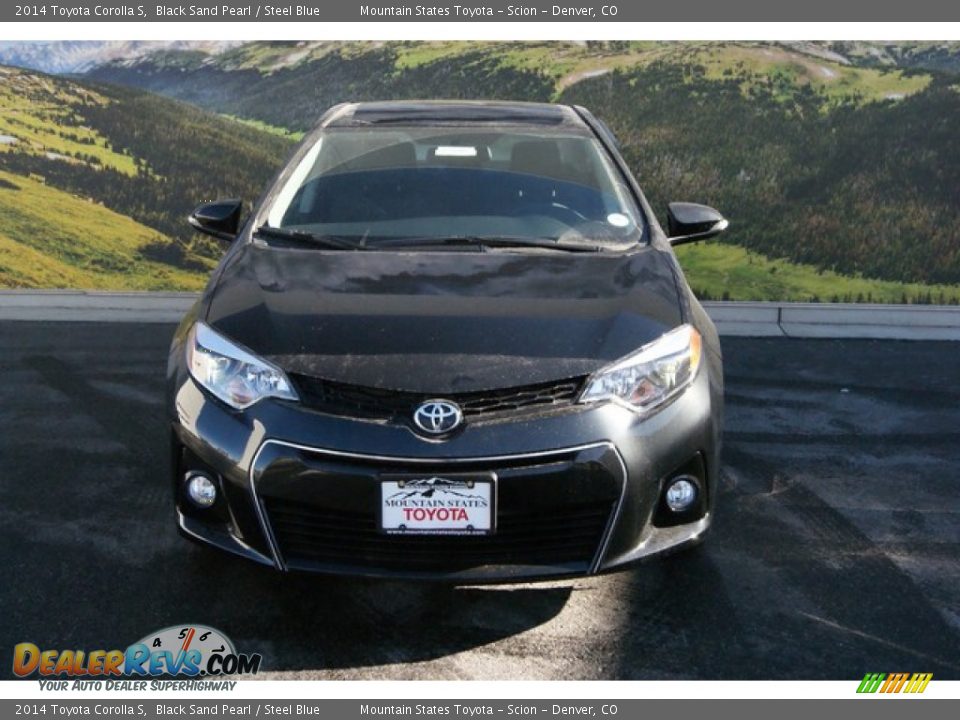 2014 Toyota Corolla S Black Sand Pearl / Steel Blue Photo #2