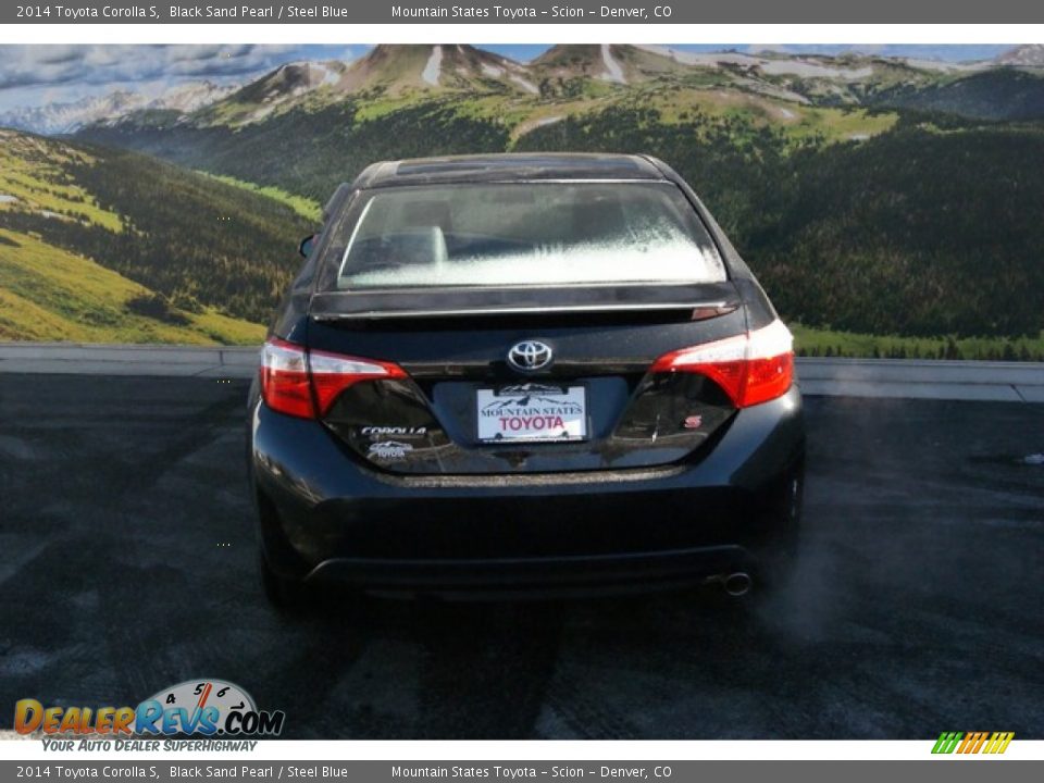 2014 Toyota Corolla S Black Sand Pearl / Steel Blue Photo #4
