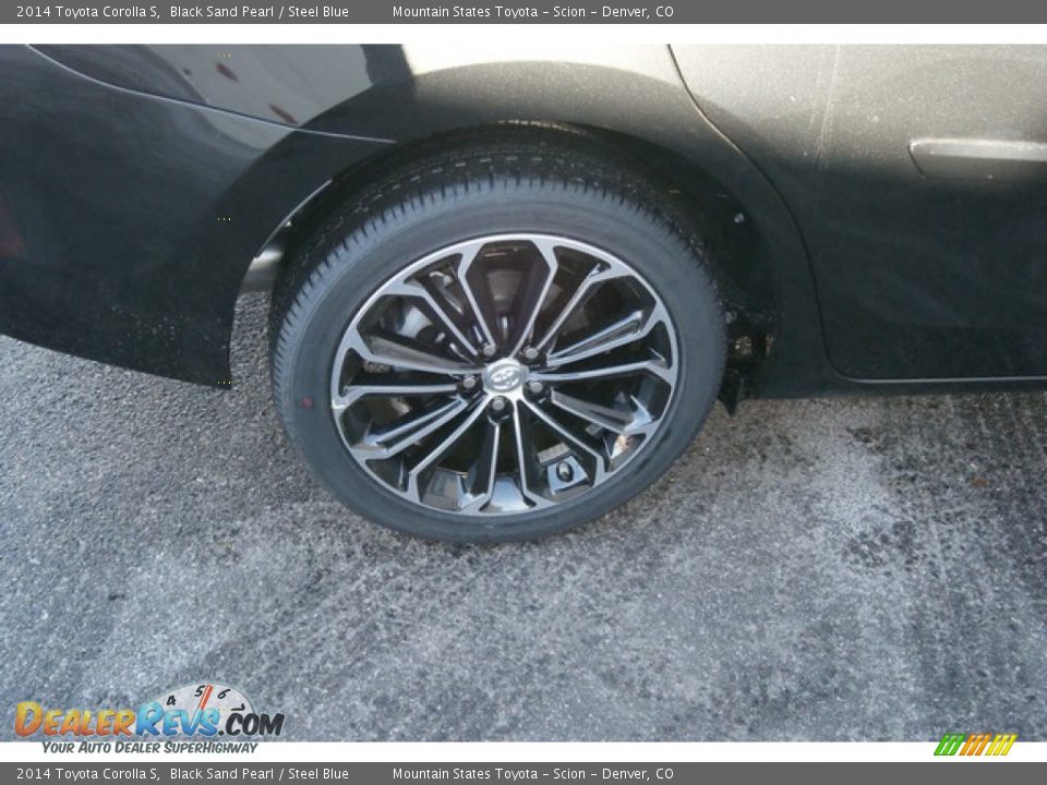 2014 Toyota Corolla S Black Sand Pearl / Steel Blue Photo #9