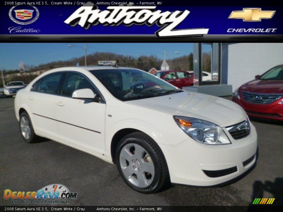2008 Saturn Aura XE 3.5 Cream White / Gray Photo #1