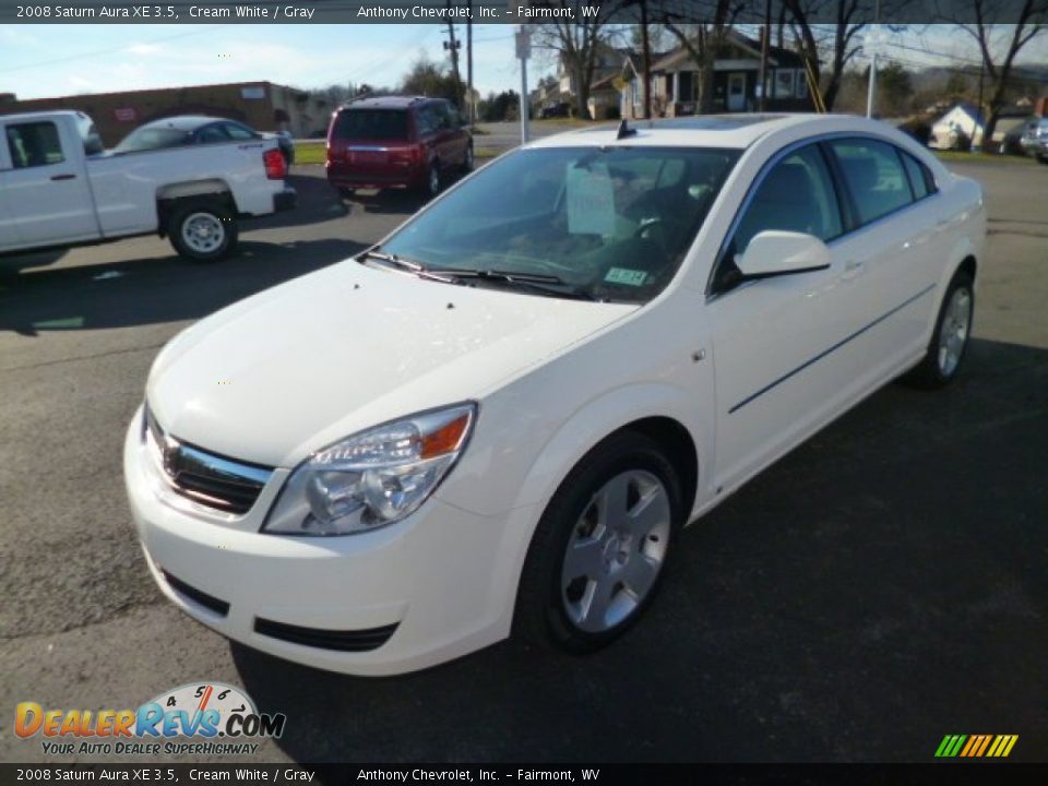 2008 Saturn Aura XE 3.5 Cream White / Gray Photo #3