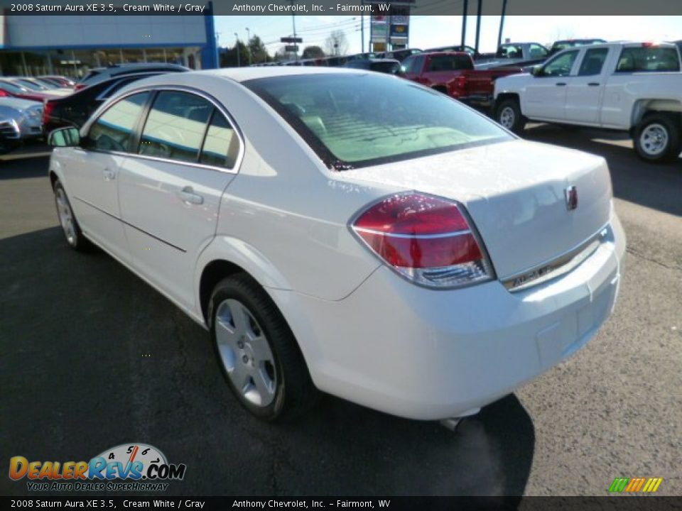 2008 Saturn Aura XE 3.5 Cream White / Gray Photo #4