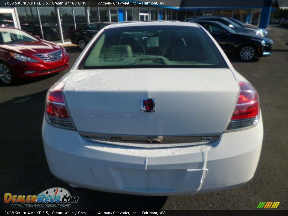 2008 Saturn Aura XE 3.5 Cream White / Gray Photo #5