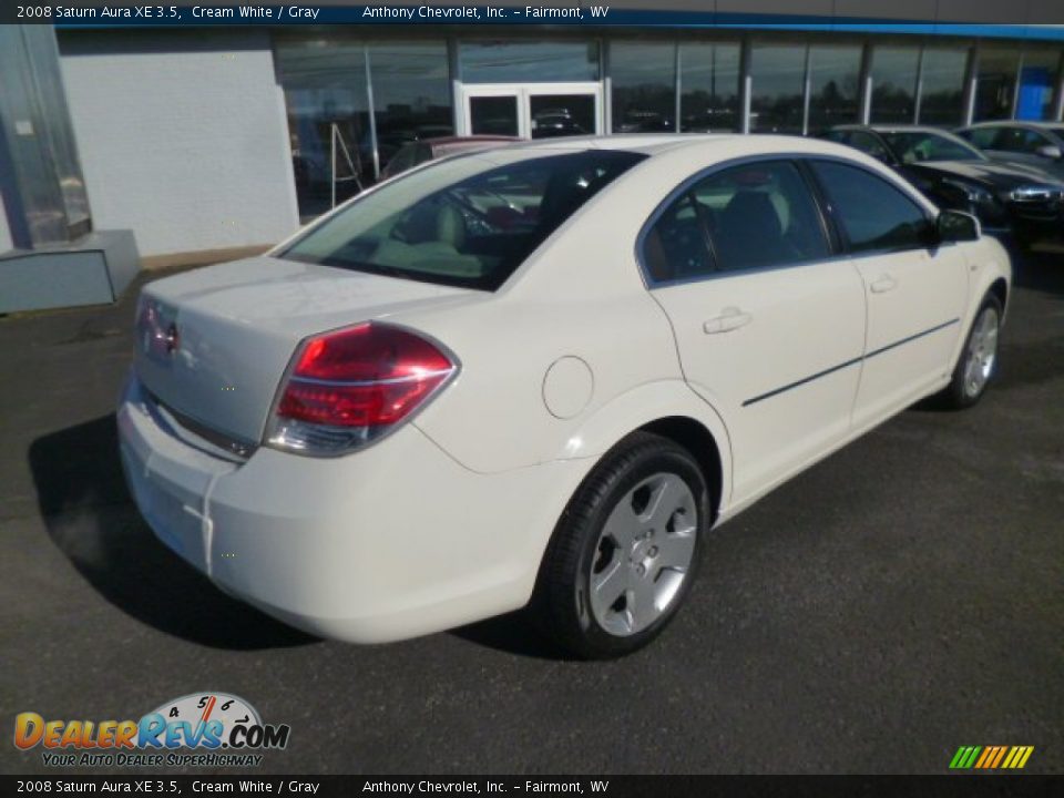 2008 Saturn Aura XE 3.5 Cream White / Gray Photo #6