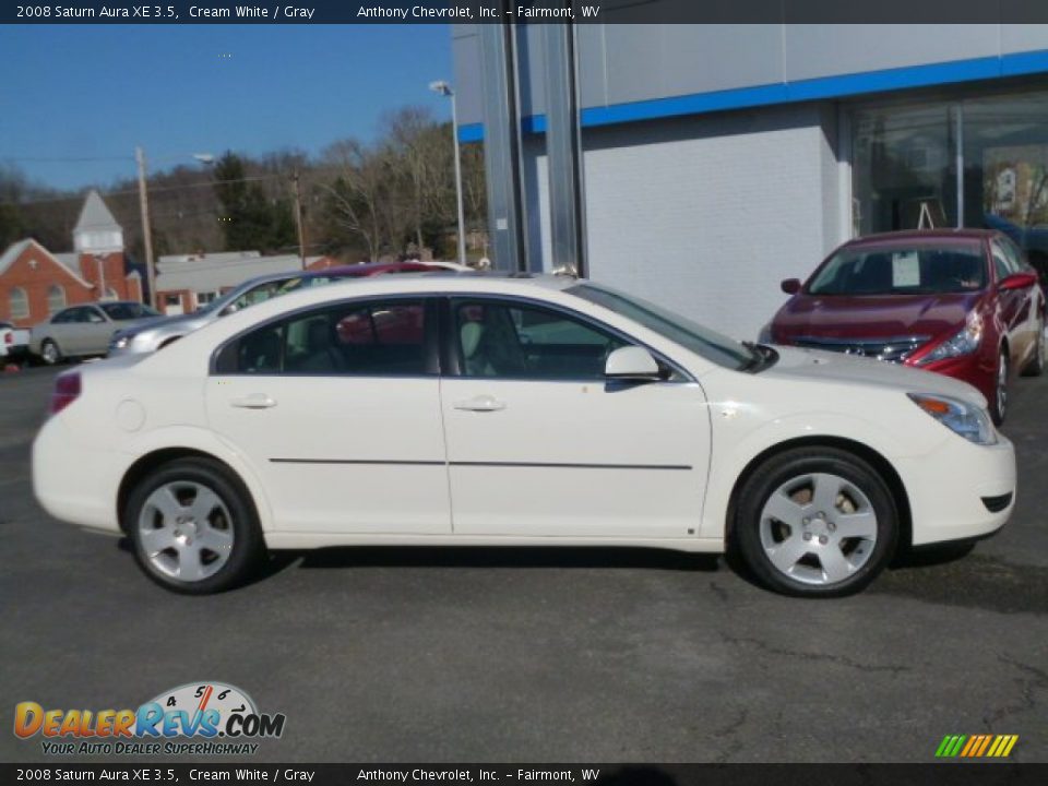 2008 Saturn Aura XE 3.5 Cream White / Gray Photo #7