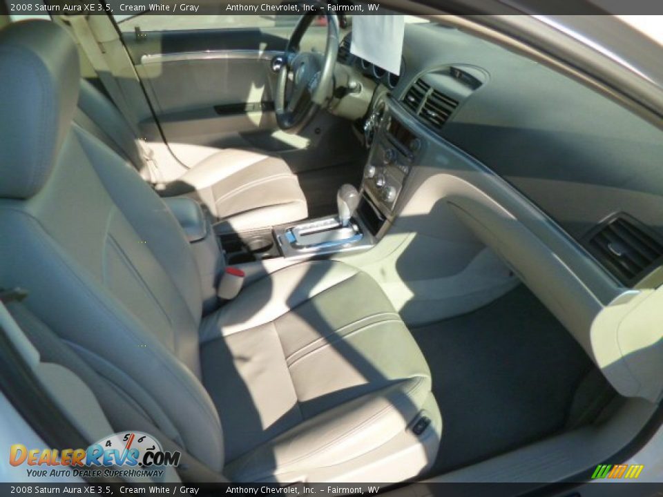 2008 Saturn Aura XE 3.5 Cream White / Gray Photo #9