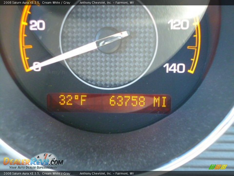 2008 Saturn Aura XE 3.5 Cream White / Gray Photo #20