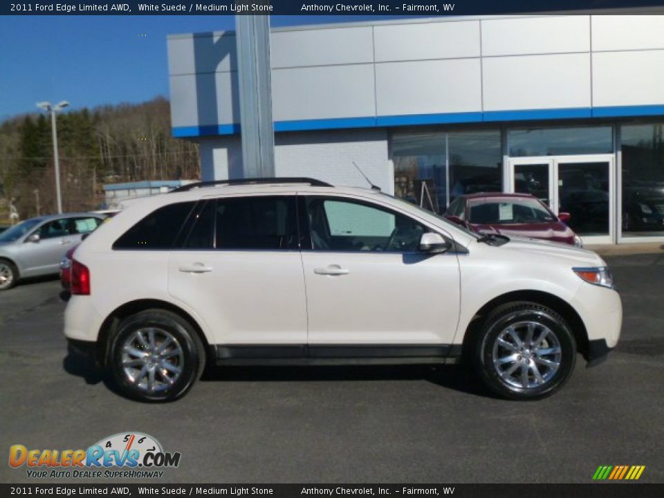 2011 Ford Edge Limited AWD White Suede / Medium Light Stone Photo #7