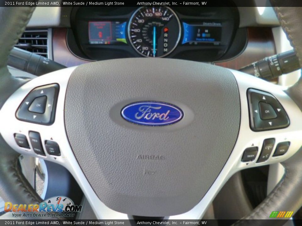 2011 Ford Edge Limited AWD White Suede / Medium Light Stone Photo #19