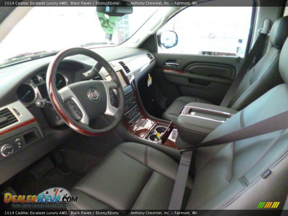Ebony/Ebony Interior - 2014 Cadillac Escalade Luxury AWD Photo #16