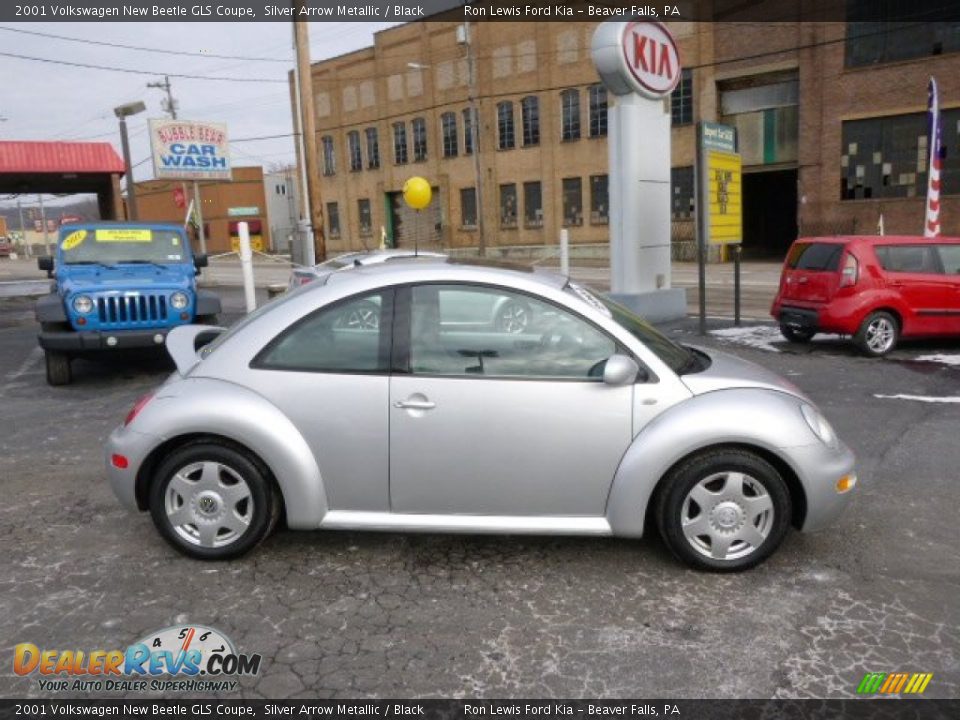 2001 Volkswagen New Beetle GLS Coupe Silver Arrow Metallic / Black Photo #1