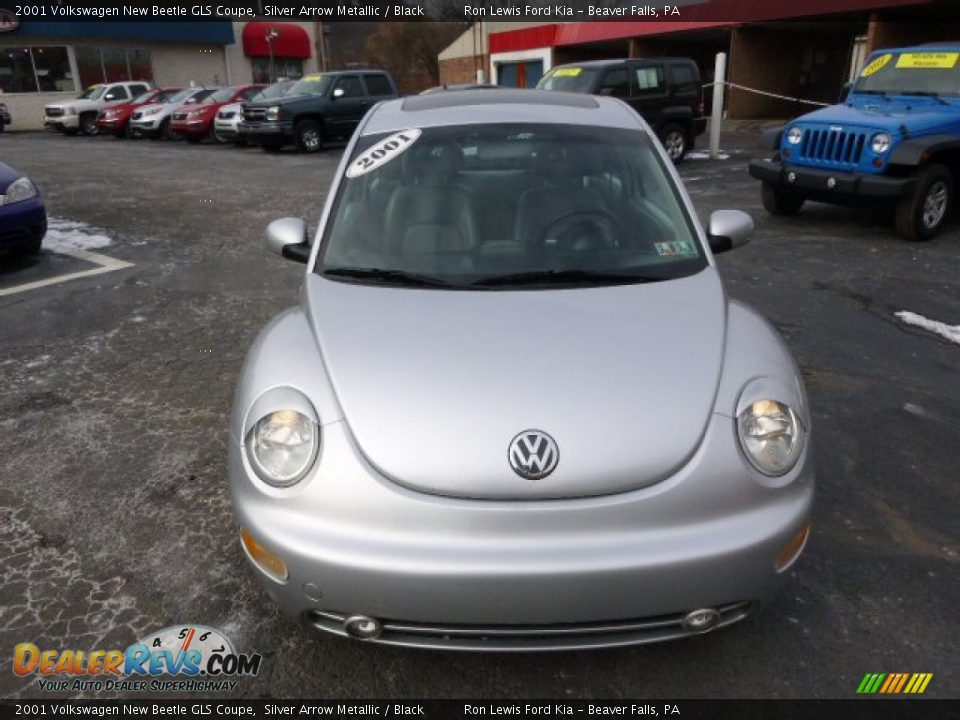 2001 Volkswagen New Beetle GLS Coupe Silver Arrow Metallic / Black Photo #3