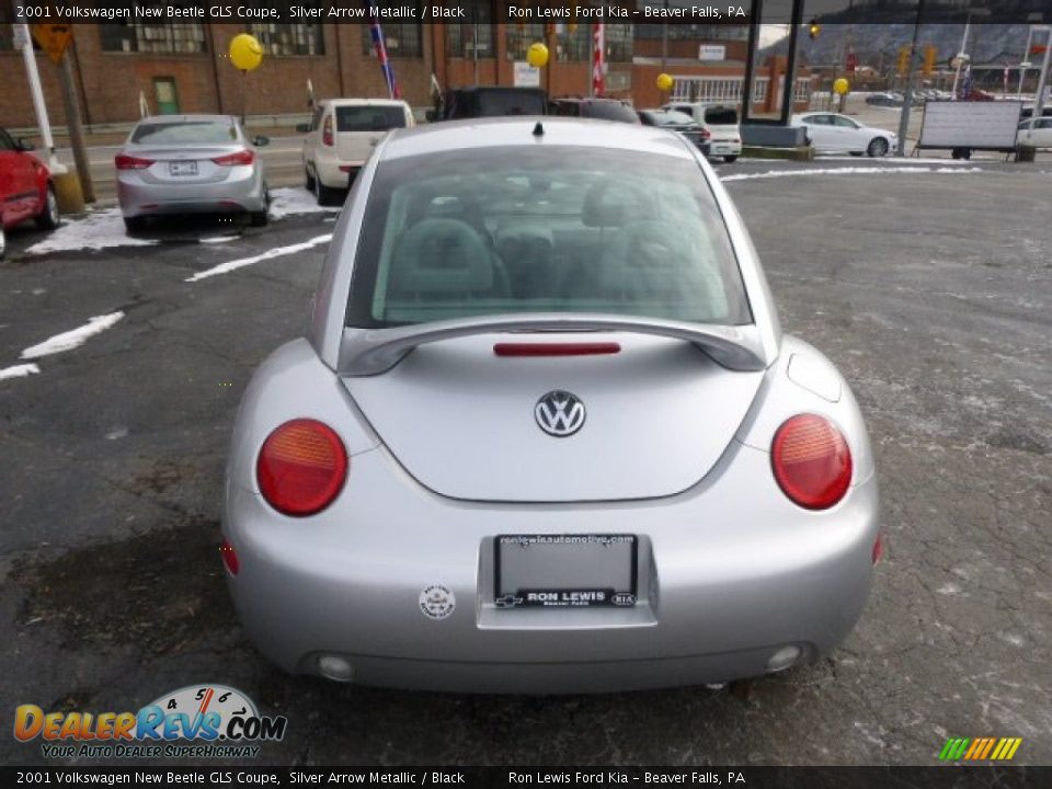 2001 Volkswagen New Beetle GLS Coupe Silver Arrow Metallic / Black Photo #7