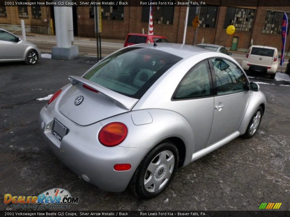 2001 Volkswagen New Beetle GLS Coupe Silver Arrow Metallic / Black Photo #8
