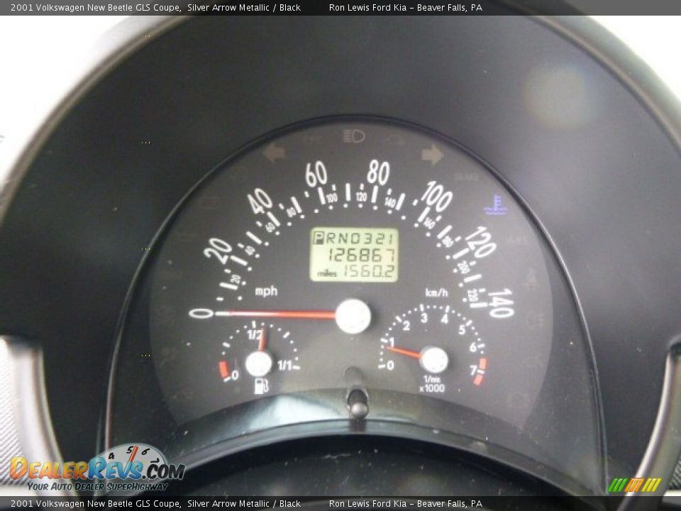 2001 Volkswagen New Beetle GLS Coupe Silver Arrow Metallic / Black Photo #19