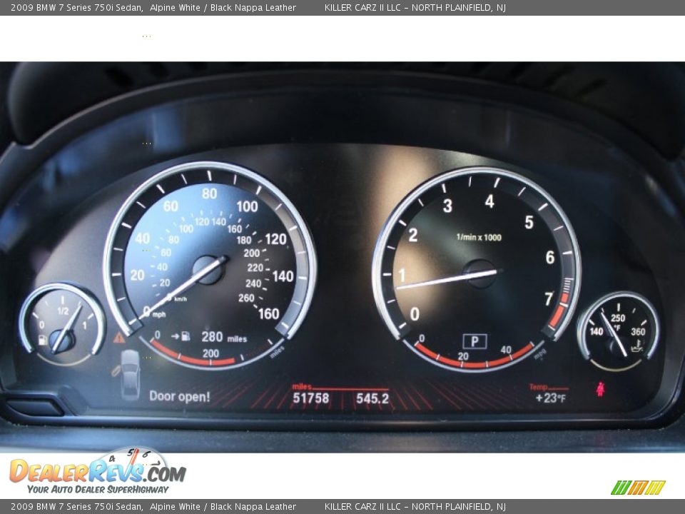 2009 BMW 7 Series 750i Sedan Alpine White / Black Nappa Leather Photo #33