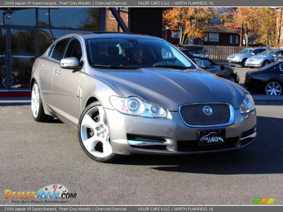 2009 Jaguar XF Supercharged Pearl Grey Metallic / Charcoal/Charcoal Photo #1