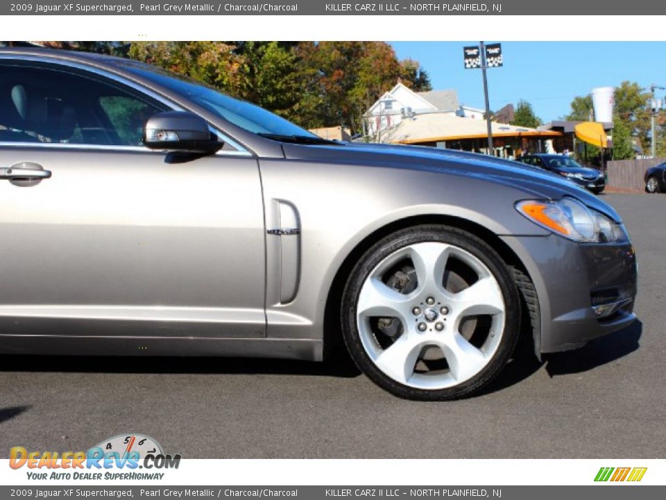 2009 Jaguar XF Supercharged Pearl Grey Metallic / Charcoal/Charcoal Photo #25