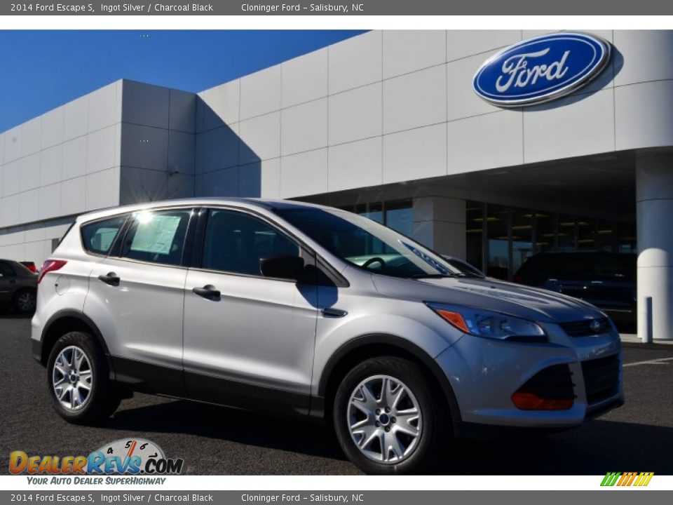 2014 Ford Escape S Ingot Silver / Charcoal Black Photo #1