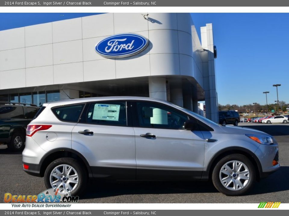 2014 Ford Escape S Ingot Silver / Charcoal Black Photo #2