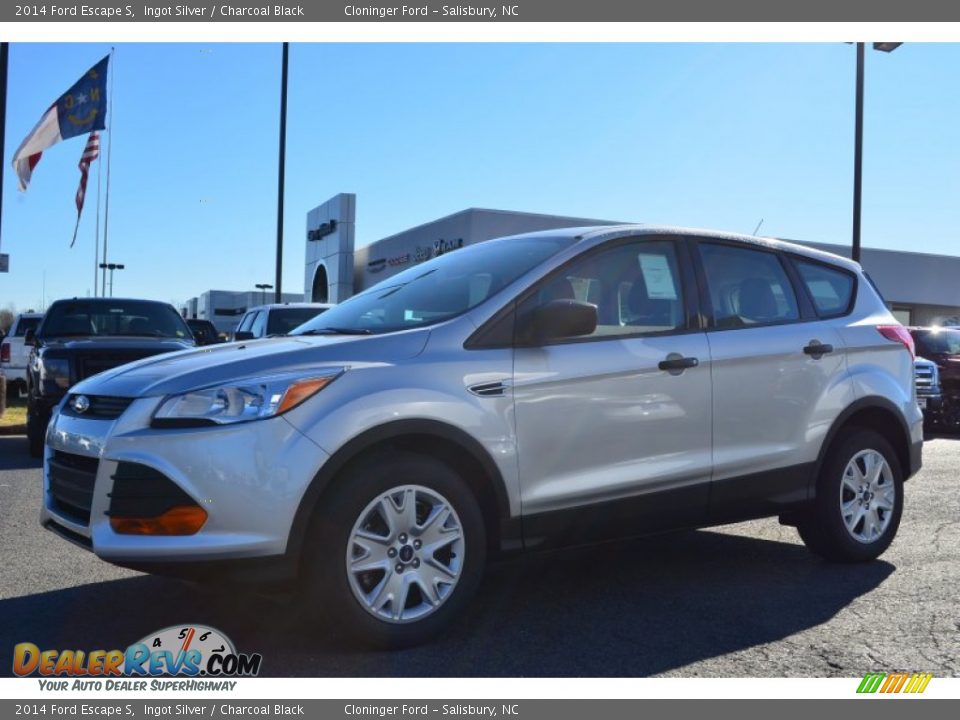 2014 Ford Escape S Ingot Silver / Charcoal Black Photo #3