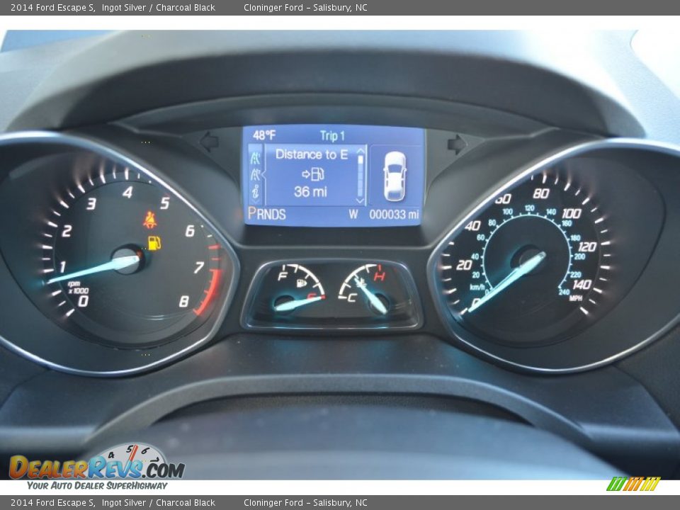 2014 Ford Escape S Ingot Silver / Charcoal Black Photo #22