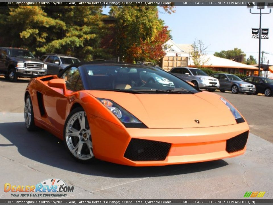 2007 Lamborghini Gallardo Spyder E-Gear Arancio Borealis (Orange) / Nero Perseus/Arancio Leonis Photo #1