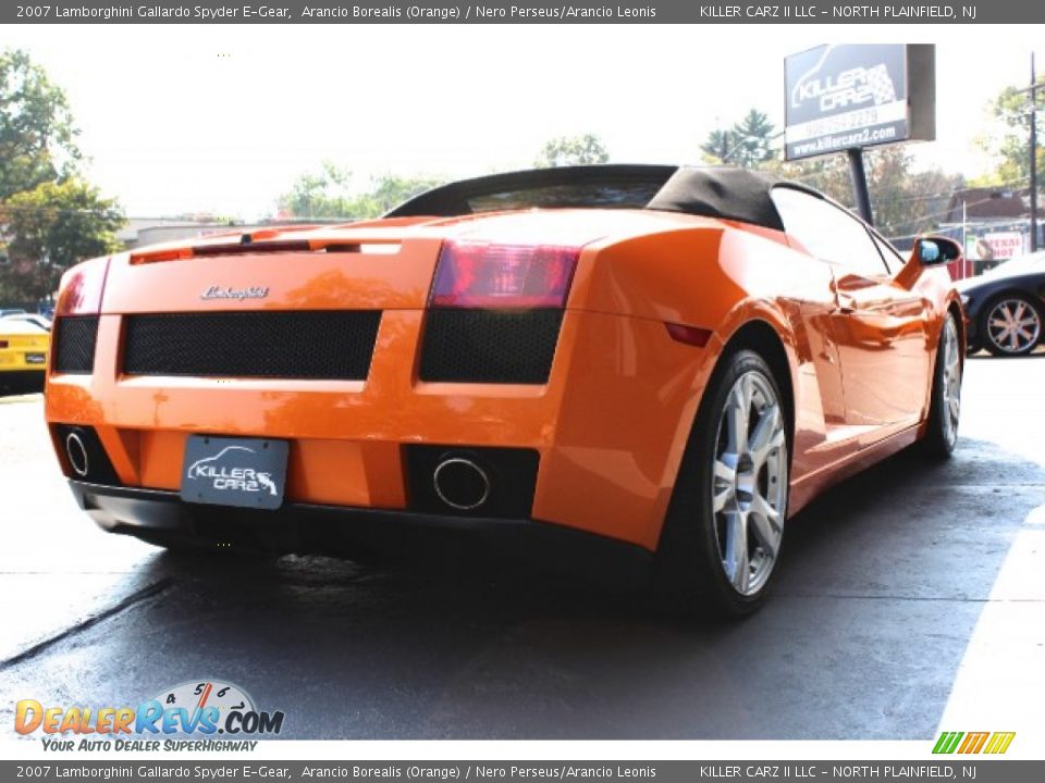 2007 Lamborghini Gallardo Spyder E-Gear Arancio Borealis (Orange) / Nero Perseus/Arancio Leonis Photo #6