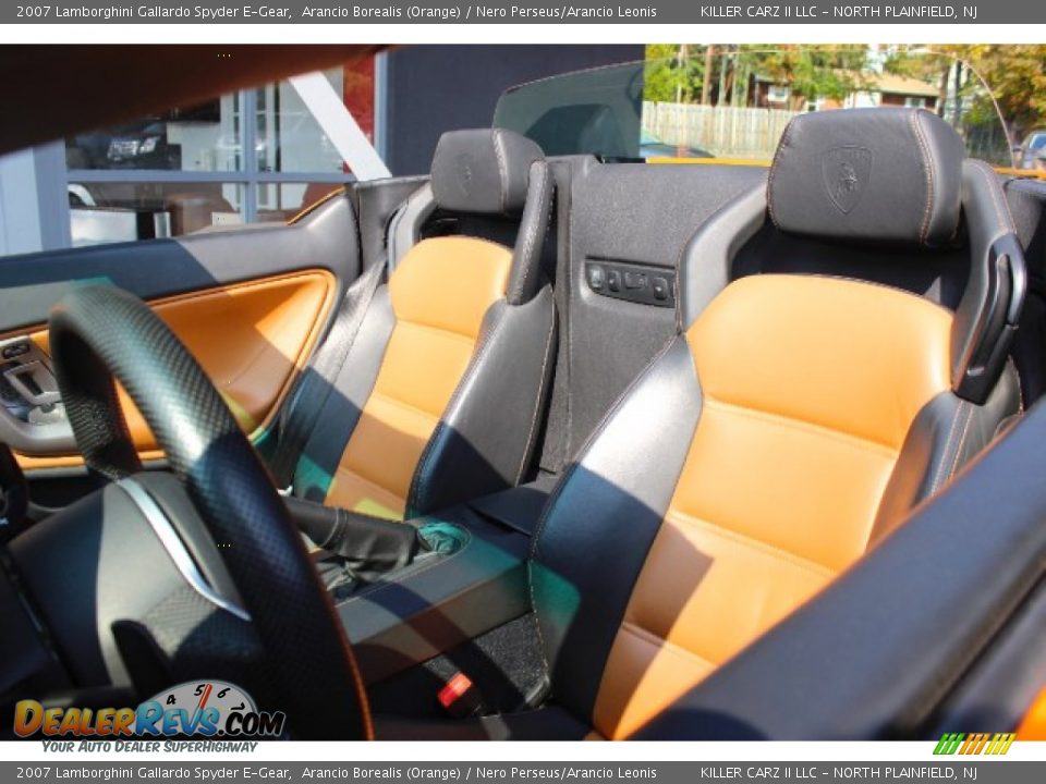 2007 Lamborghini Gallardo Spyder E-Gear Arancio Borealis (Orange) / Nero Perseus/Arancio Leonis Photo #13