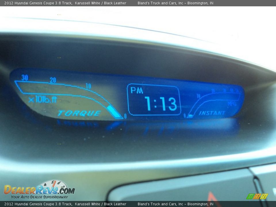 2012 Hyundai Genesis Coupe 3.8 Track Karussell White / Black Leather Photo #14