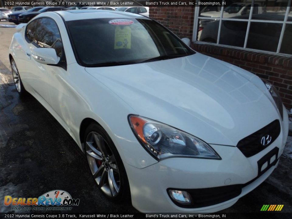 2012 Hyundai Genesis Coupe 3.8 Track Karussell White / Black Leather Photo #27