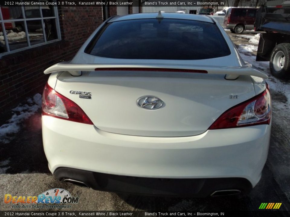 2012 Hyundai Genesis Coupe 3.8 Track Karussell White / Black Leather Photo #28
